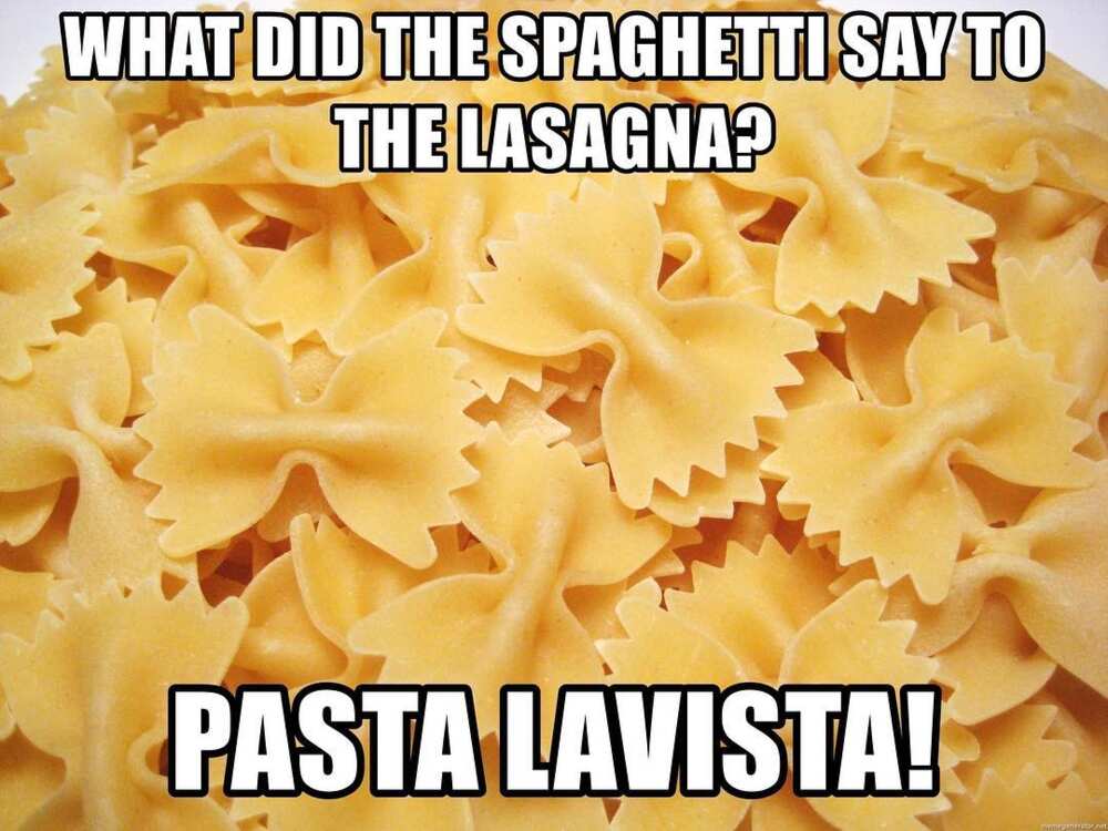 50+ hilarious pasta puns, jokes, memes, quotes and sayings 
