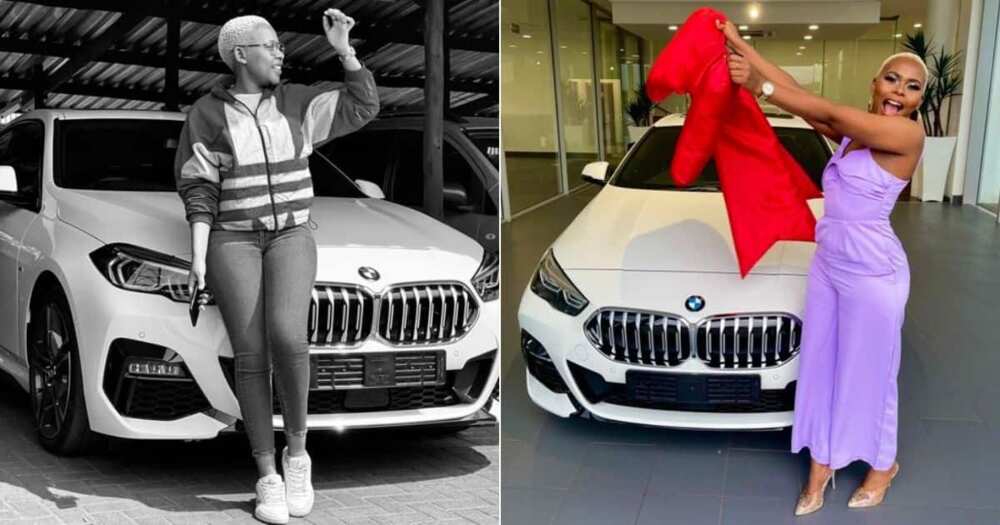 BMW SUV, birthday gift, woman buys herself
