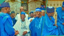Atiku meets with APC governor amid Buhari's visit, photos emerge
