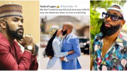 BBNaija Tochi calls Banky W to order amid cheating scandal: "We don't need to see this, just love your wife"
