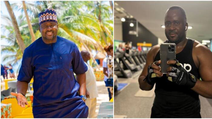 Desmond Elliot sparks reactions as he shows off impressive macho body at the gym, actor's arms look massive