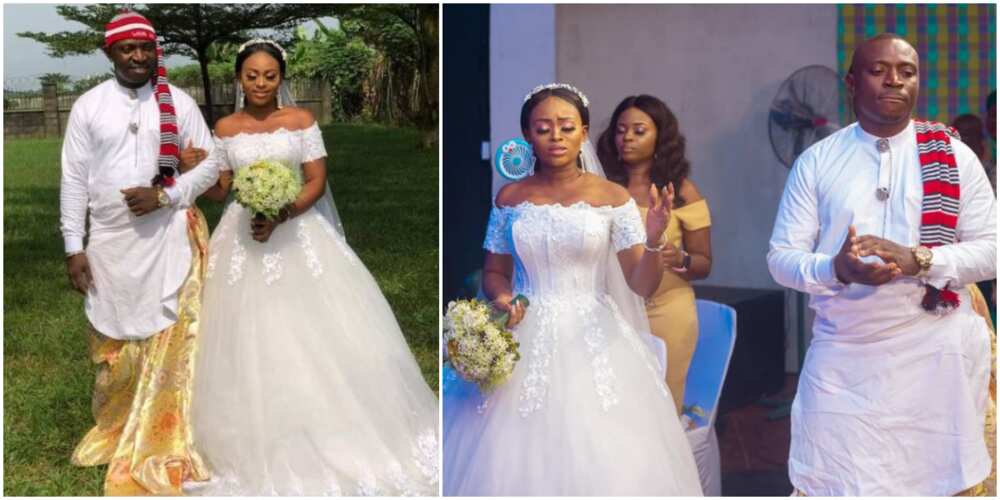 Nigerian man ties wrapper to his white wedding ceremony (photos)