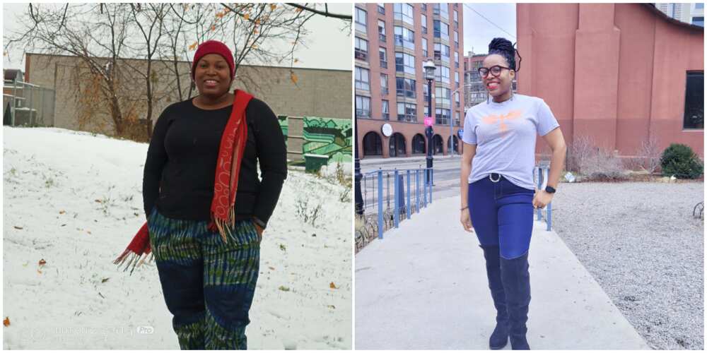 Photo of Nigerian lady's new look since she moved to Canada causes uproar, many say she lost so much weight