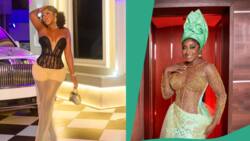 "Too pretty": Ini Edo takes fashion to another level in transparent outfit, fans react