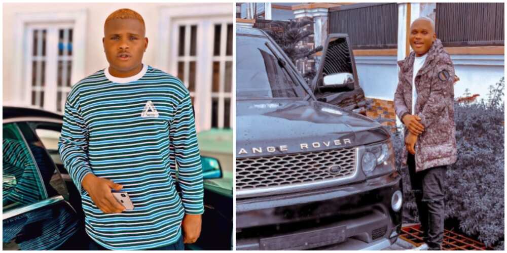 Oluwadolarz celebrates as he becomes a Range Rover owner Oluwadolarz celebrates as he becomes a Range Rover owner