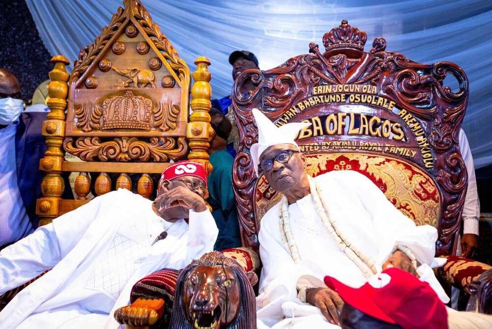Bola Tinubu, Babajide Sanwo-Olu, Oba of Lagos, Rilwan Akiolu, Lagos state, APC, 2023 presidential elections