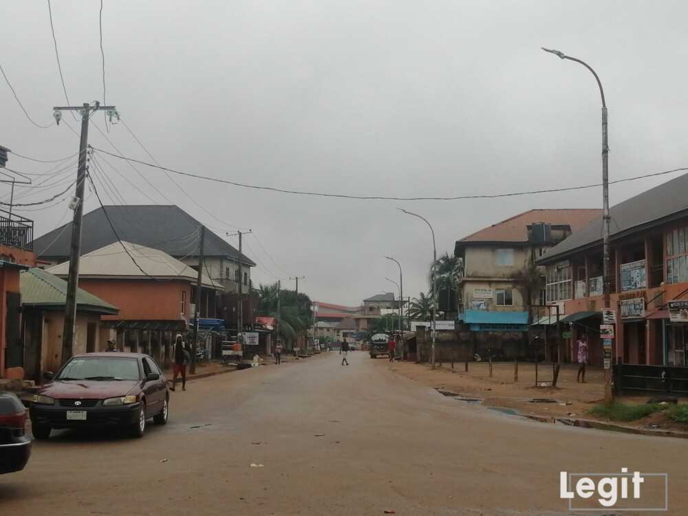Empty streets in Anambra