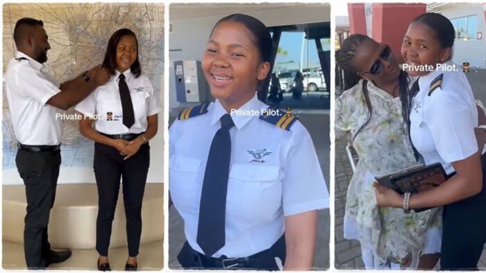 "First in my family": Lady achieves her dream of becoming a pilot, video of graduation goes viral