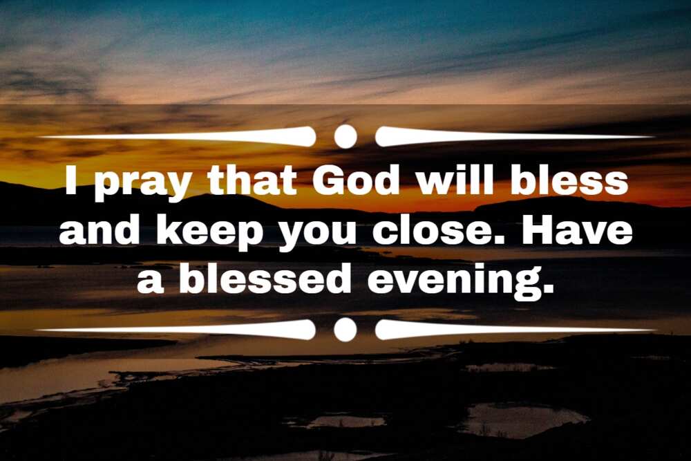 good evening blessing message