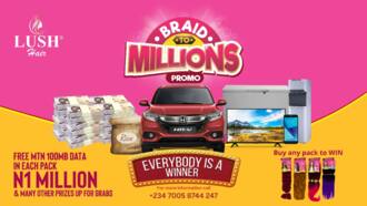 Win N1m, Brand-New Car & other Amazing Prizes in Lush Hair “Braid To Million” Promo