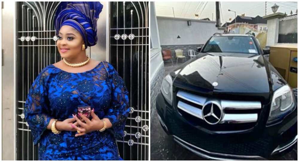 Nollywood actress Biodun Okeowo buys new Mercedes Benz