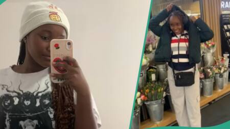 Nigerian lady moves abroad as a teenager, captures her final moment at the airport and plane