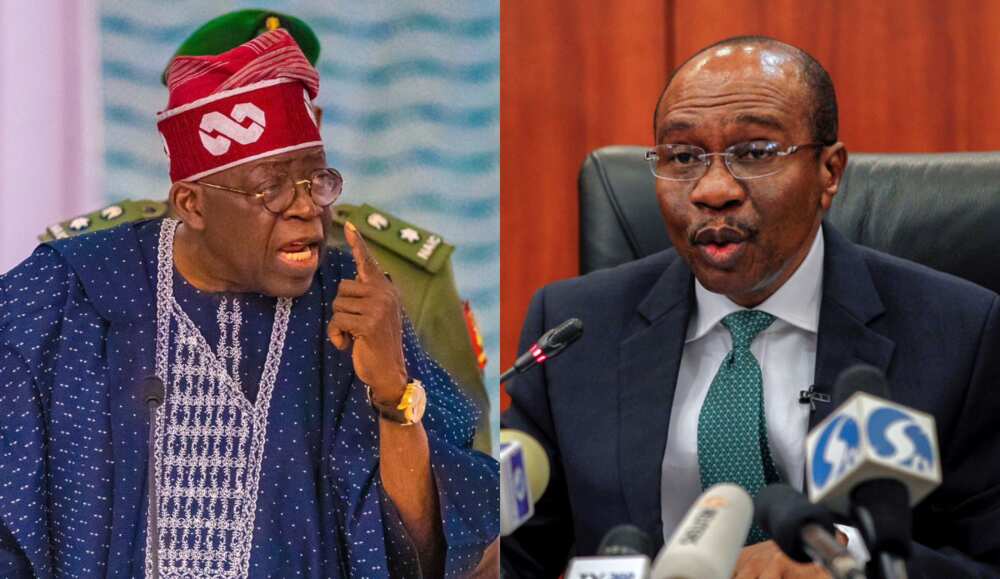 Asiwaju Bola Tinubu da Godwin Emefiele Asiwaju Bola Tinubu da Godwin Emefiele