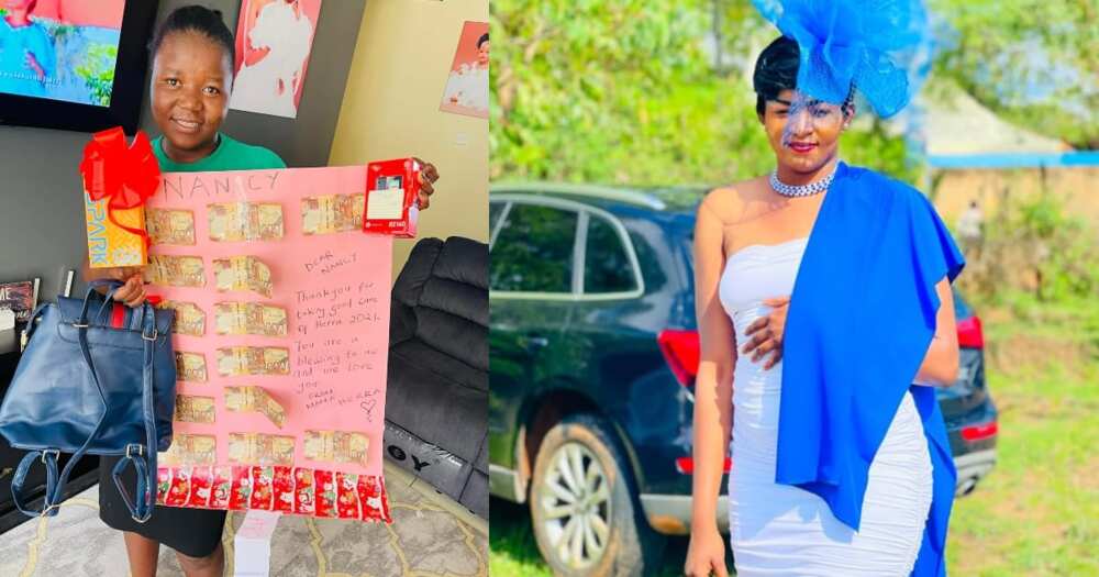 Mother of one surprises her housemaid with phones, bag and loads of cash as appreciation for a job well done
