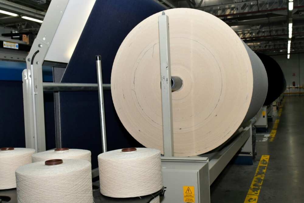 Yarn provided by the Seaqual Initiative is transformed into denim fabric at the Sitex plant in the Tunisian coastal town of Ksar Hellal Yarn provided by the Seaqual Initiative is transformed into denim fabric at the Sitex plant in the Tunisian coastal town of Ksar Hellal