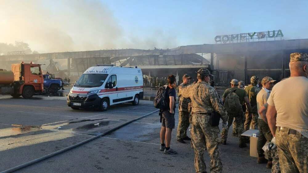 Ukrainian President Volodymyr Zelensky said the mall had more than 1,000 people inside when it was struck Ukrainian President Volodymyr Zelensky said the mall had more than 1,000 people inside when it was struck