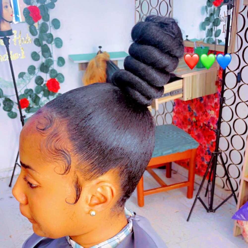 packing gel hairstyles in Nigeria