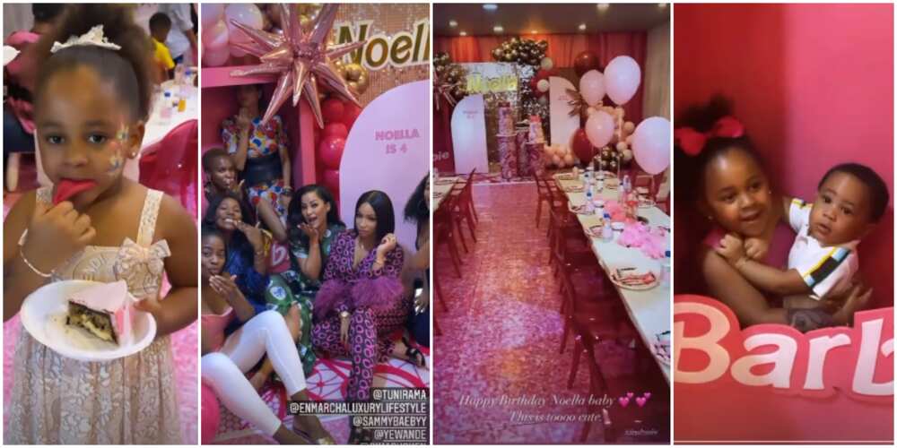 Noella at 4: Beautiful photos from Barbi-themed birthday party of Bola Tinubu's granddaughter