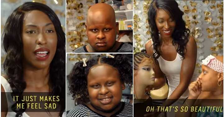 Lady makes free wigs, children, hair loss