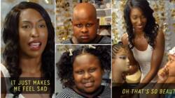 Lady designs free wigs for children suffering hair loss, says it melts her heart to see them happy