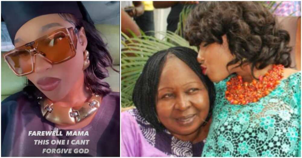 Actress Tonto Dikeh steps out to bury late stepmother