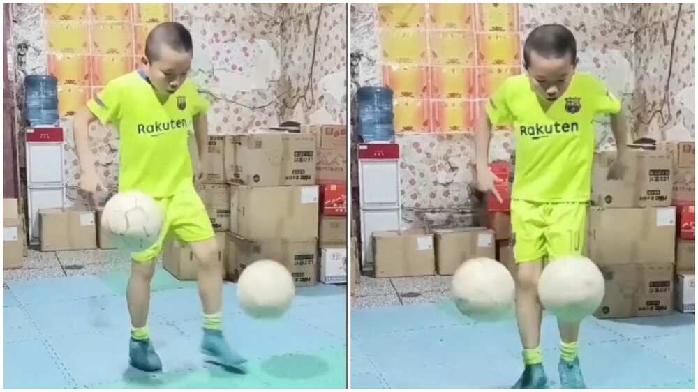 Talented Chinese young footballer