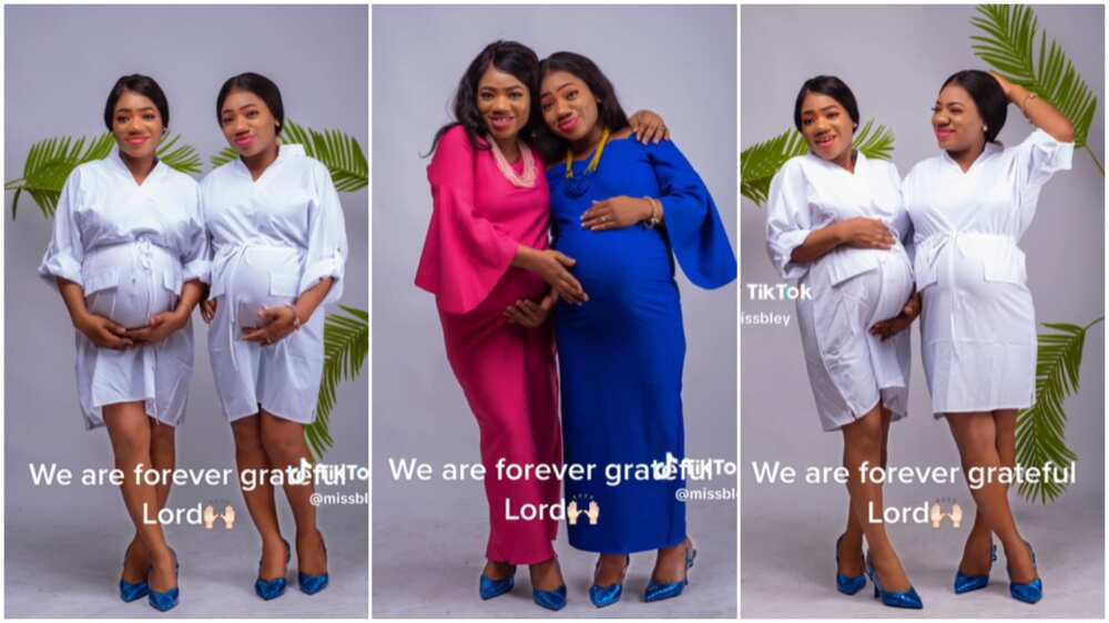 Beautiful twins goals/sisters showed off pregnancies.