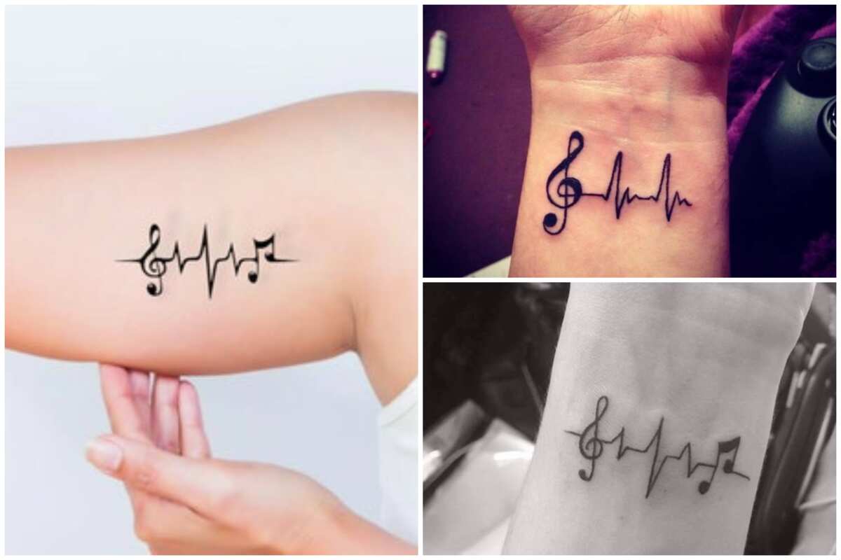 Buy Music Staff Temporary Tattoo Sticker set of 2 Online in India - Etsy