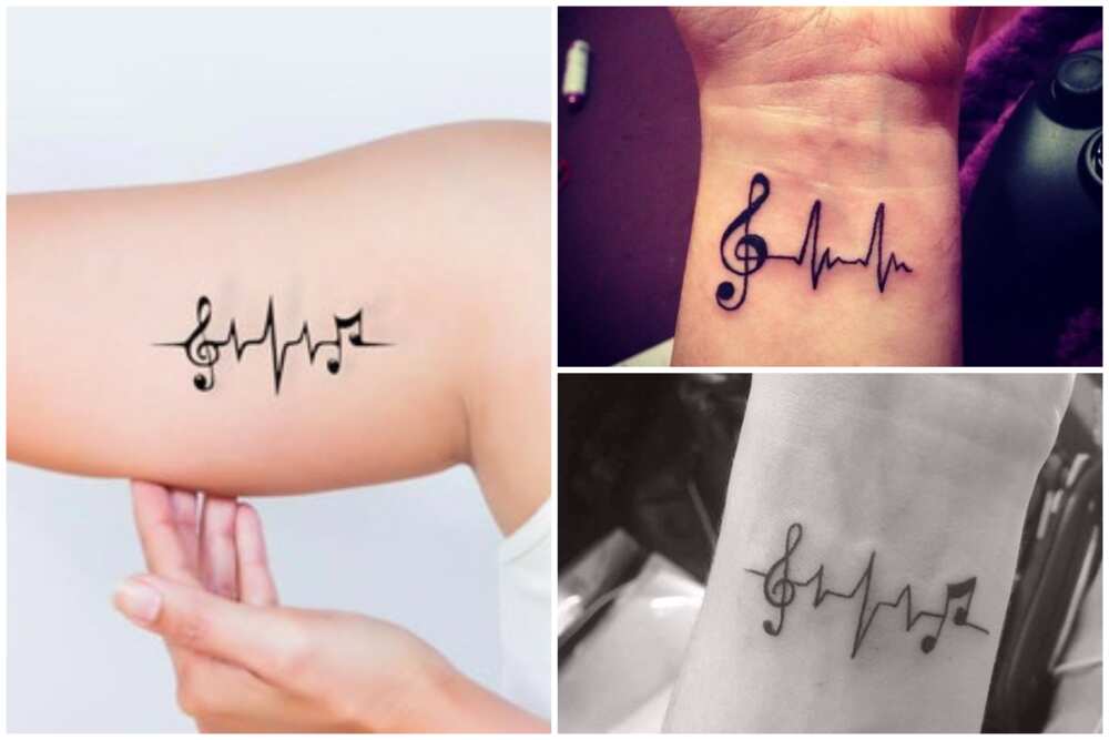 women's music tattoo