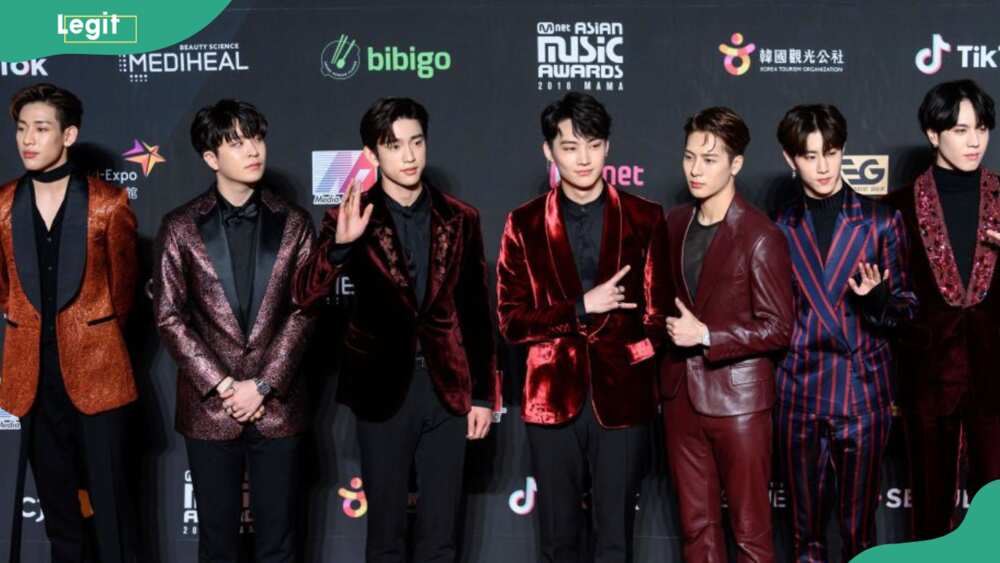 Members of the South Korean band GOT7 at the Mnet Asian Music Awards (MAMA)