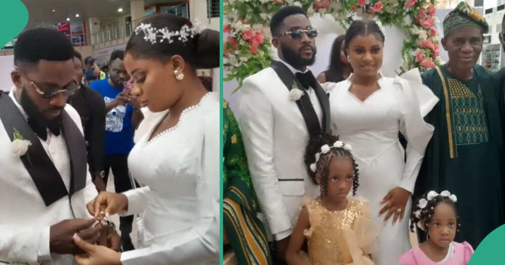 Lady and her man gets married at the Lagos Airport.