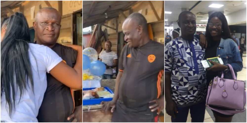 Lady who surprised dad with birthday cake and gifts promised N1m by anonymous Lady who surprised dad with birthday cake and gifts promised N1m by anonymous