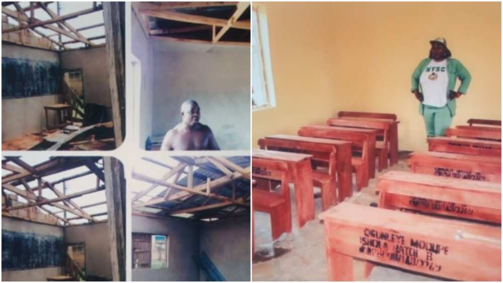 Ex-corps member renovates, equips Ondo school with loan secured from bank (photos) Ex-corps member renovates, equips Ondo school with loan secured from bank (photos)