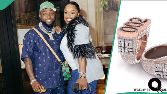"With wetin happen last week, e reach to pamper her": Davido buys diamond ring for self and wife