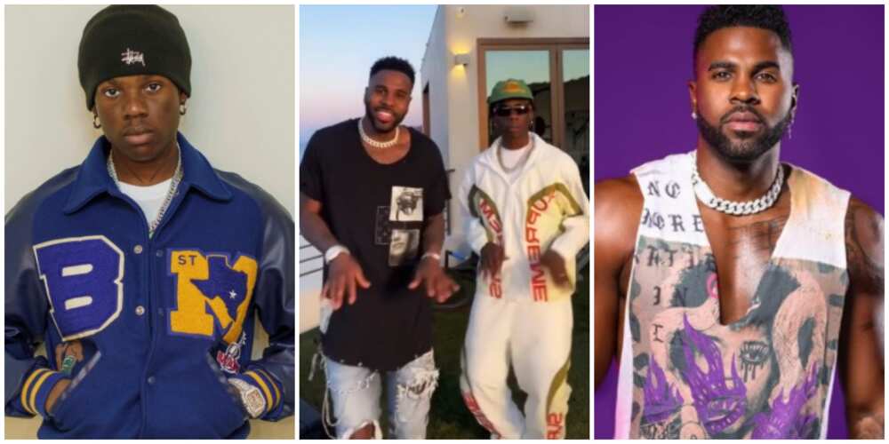 Photos of Nigerian singer Rema and American Pop Star Jason Derulo.