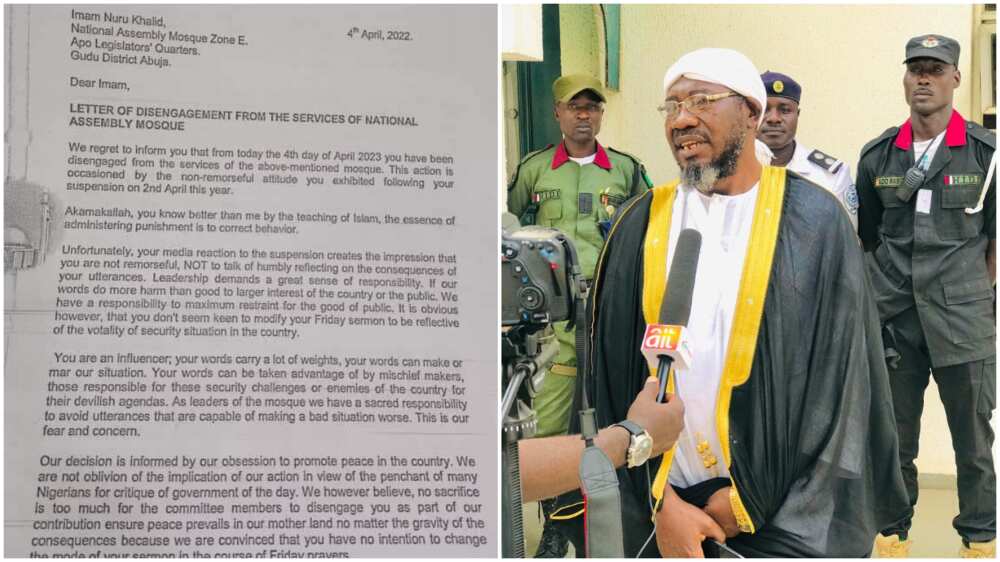 Sack Letter, Sheikh Nuru Khalid, Chief Imam, Abuja Mosque