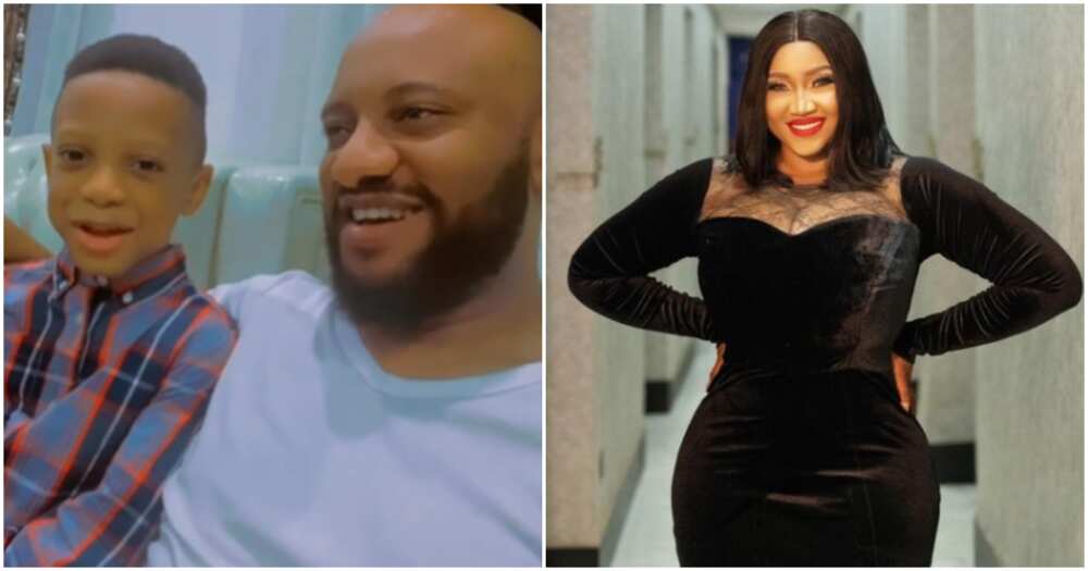Yul Edochie and his last child from May with second wife Judy