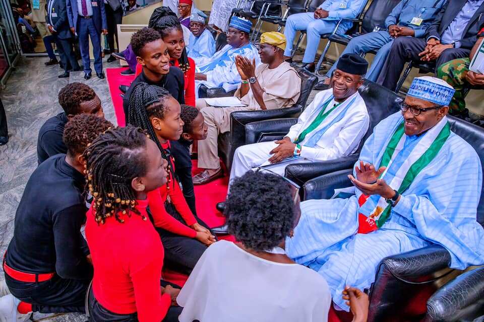 Children’s Day: Presidency shares cute photos of Buhari playing with kids