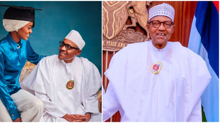Buhari's daughter showers praise on father, describes President as silent achiever