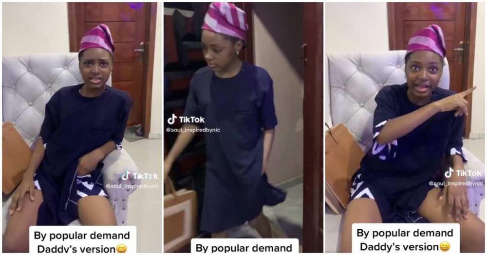 Nigerian girl, girl acts like her dad, girl acts like her mum, acting skills