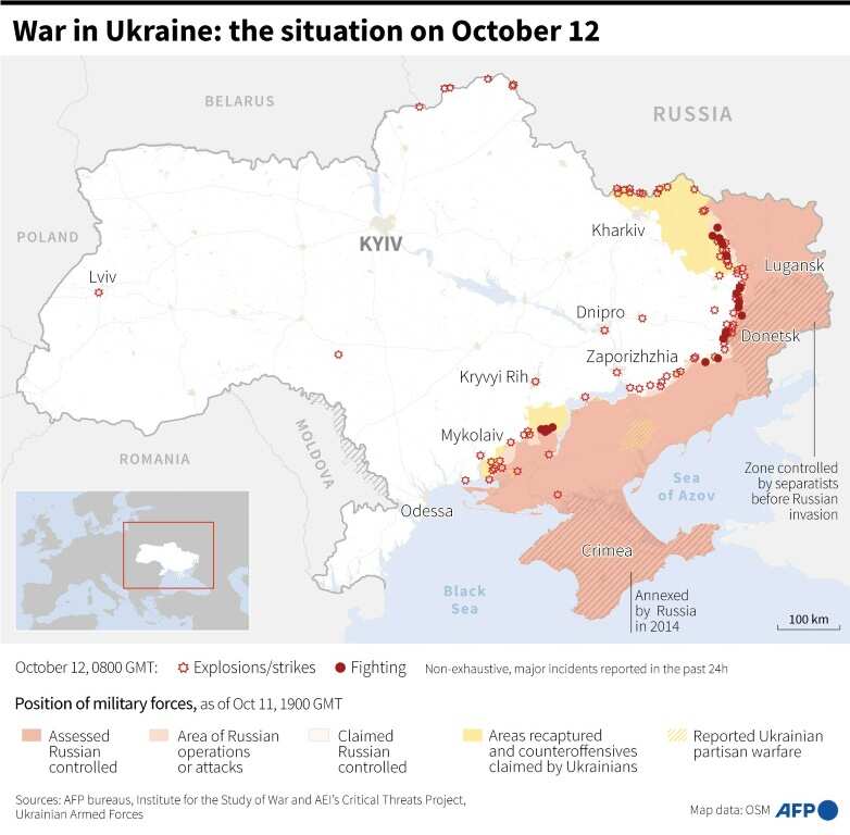 Ukraine claims new gains after days of mass Russian strikes - Legit.ng