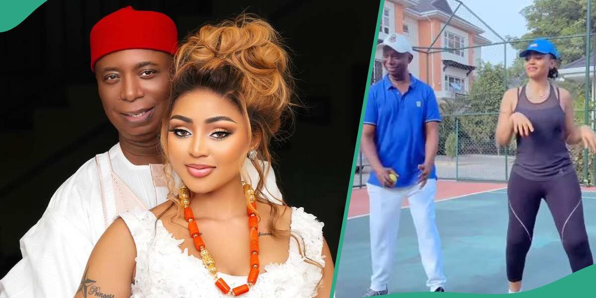 Watch the adorable video of Regina Daniels and Ned Nwoko flaunting their dance skills with Tshwala dance in trending video