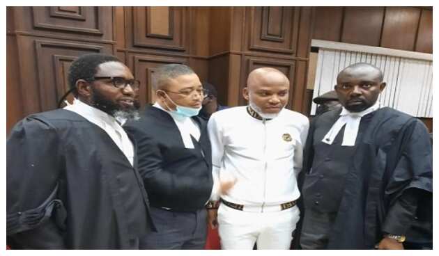 Nnamdi Kanu and his lawyers