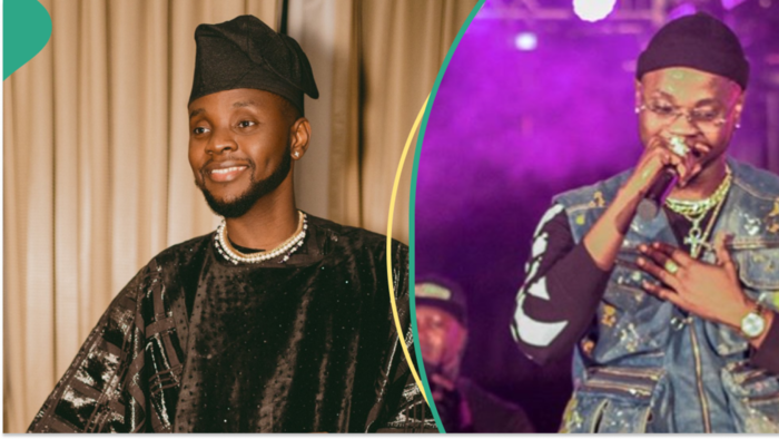 "Men deserve love": Fans compare Kizz Daniel to OBO, others as he shuns ladies, invites man on stage