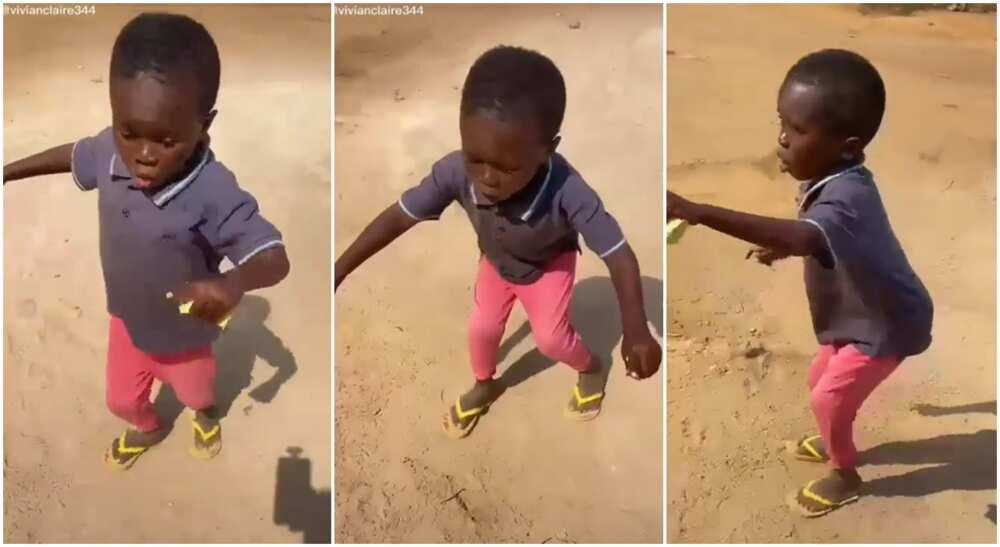 Little boy breaks into a nice dance, makes many happy in video.