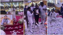 Odumeje at 40: Videos go viral as Church turns carnival ground, big men rain money heavily, flood whole podium
