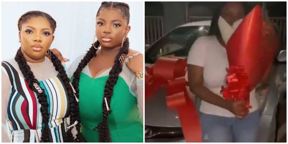 BBNaija star Dorathy surprises lookalike sister with a car for her birthday, fans react