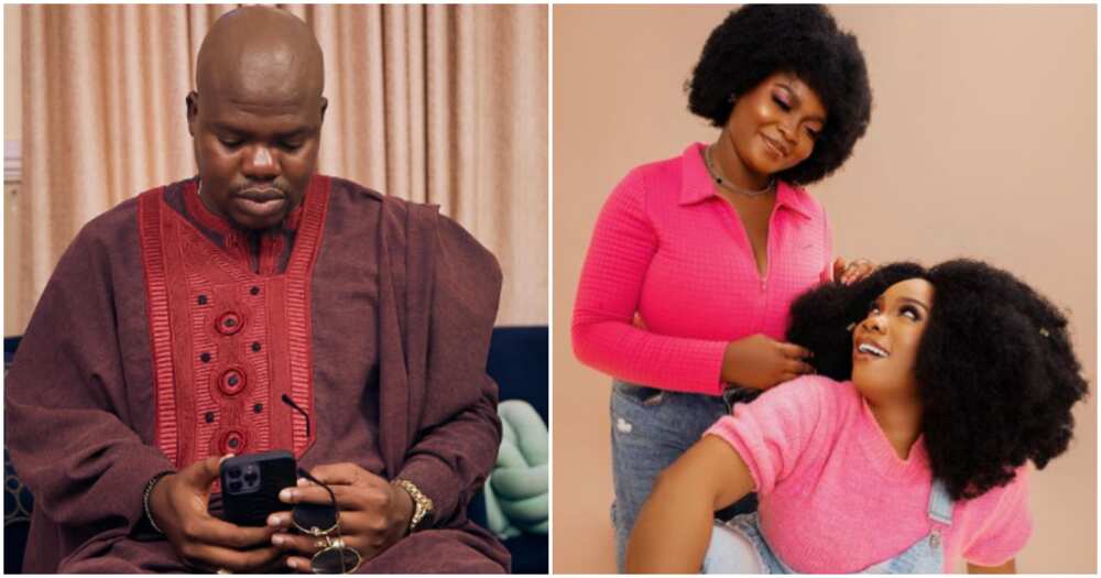 Comedian Mr Macaroni with Mummy Wa and Motunde Comedian Mr Macaroni with Mummy Wa and Motunde