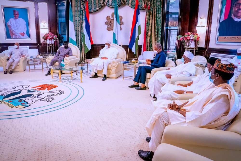 President Buhari holds meeting with Goodluck Jonathan in Aso Rock