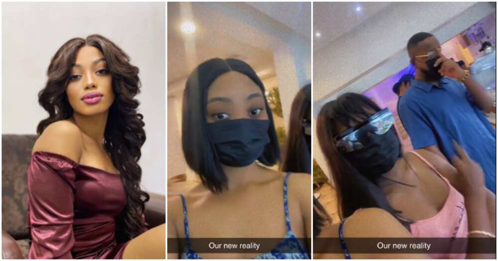 BBNaija star Christy O, others wearing disguise